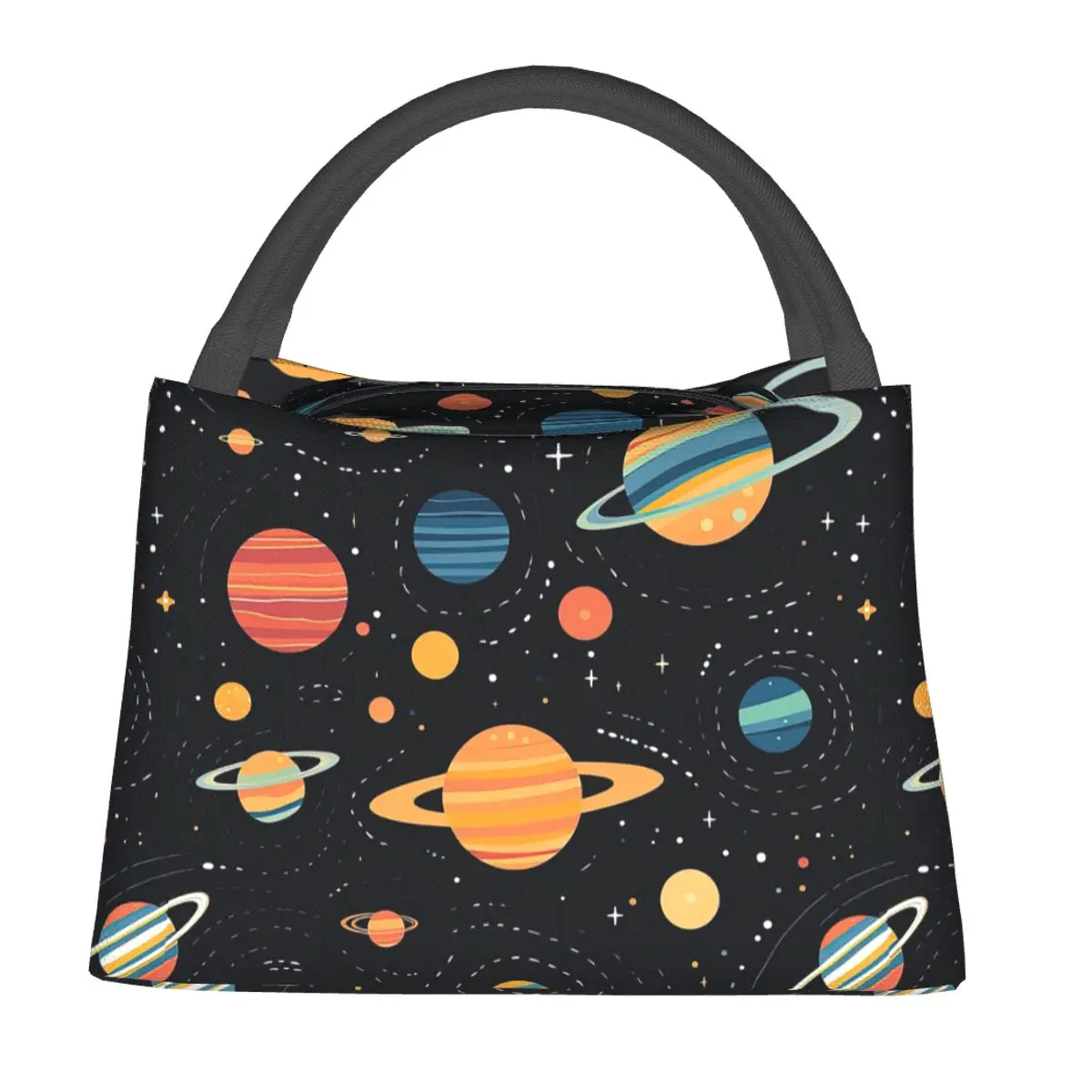 Solar System Space Planets Universe Lunch Bags Insulated Bento Box Lunch Tote Picnic Bags Thermal Bag for Woman Girl School