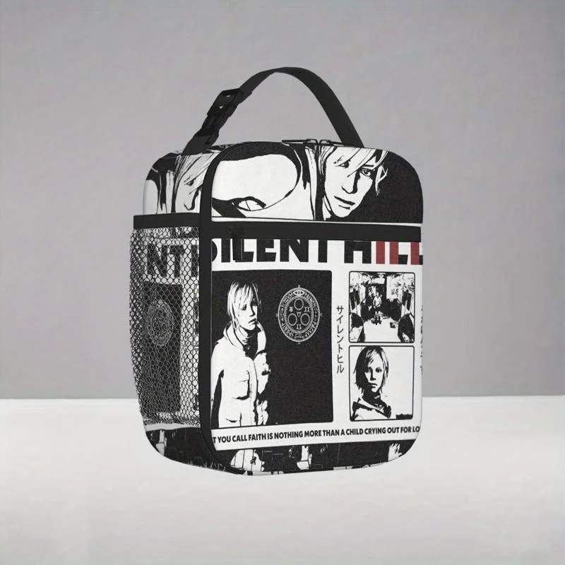 Bolsa térmica aislada con temática de videojuegos Silent Hill, mercancía coleccionable para el hogar y la oficina