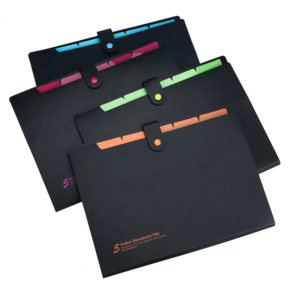 Affidabile sistema di archiviazione della carta cartella portatile a fisarmonica con chiusura elastica custodia per File sicura organizzatore di carta espandibile per la casa