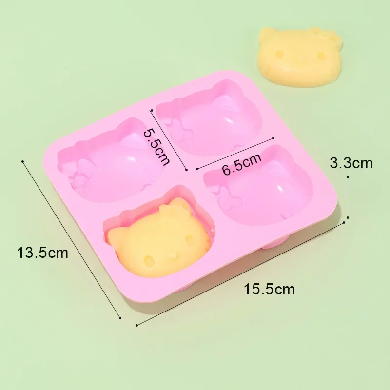 Sanrio Hello Kitty Heat Resistant Silicone Mold Chocolate Mold Shell Candy Mold DIY Cute Ice Cube Tray QQ Candy Fondant Molds