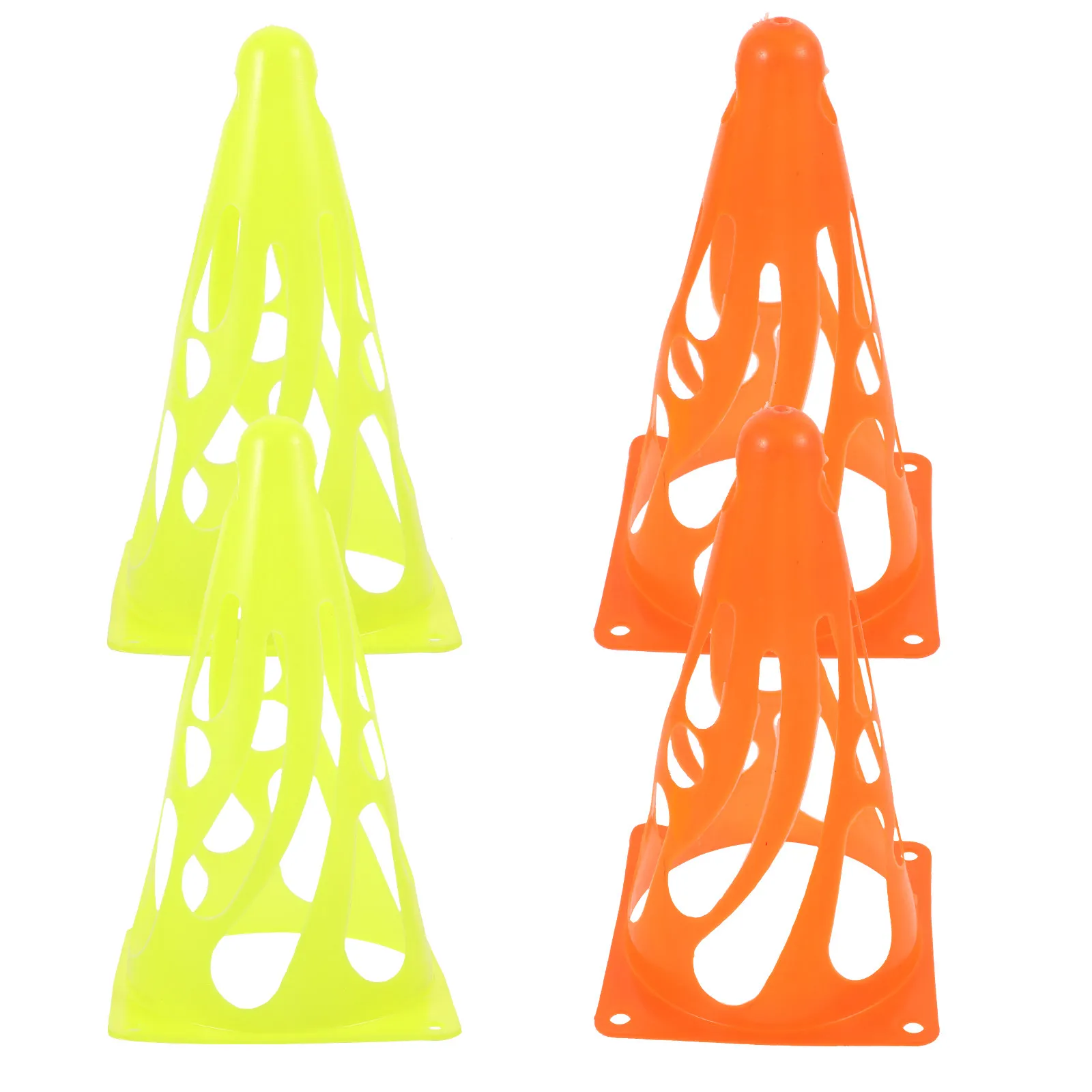 

Набор из 4 прочных конусов для тренировок по футболу, портативные многофункциональные конусы для спорта и развлечений, дорожные конусы