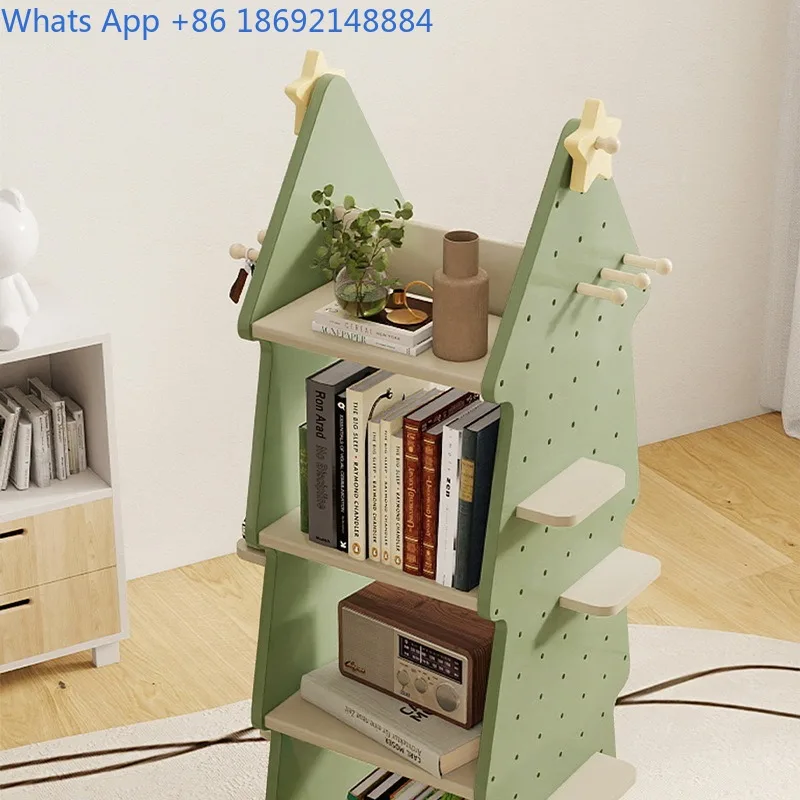 Rak Buku Berputar Rak Buku Bergambar Rak Penyimpanan Mainan Rak Buku Lantai Rak Buku Bertingkat Pohon Natal