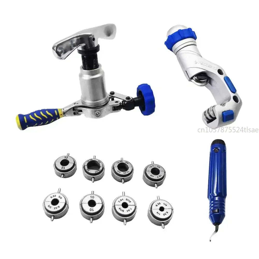 Flaring Tools Kit Eccenteic 45-Degree Cone Tubing Flaring Tool Set for Copper Pipe Flaring 1/4-3/4 Inch O.D.Tubing