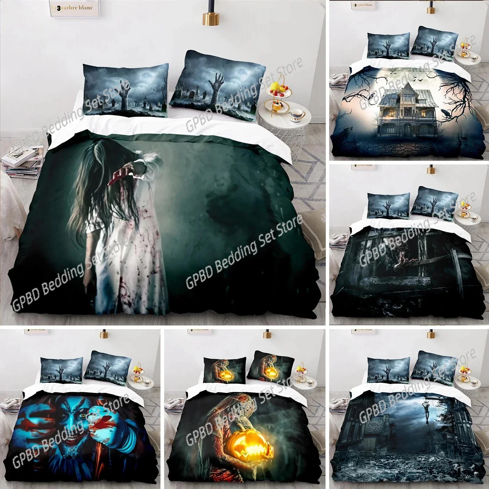 Horror Theme King Duvet Cover Zombie Hand Comforter Cover Microfiber Gothic Spooky Bedding Set Twin Queen For Teens Adults Men