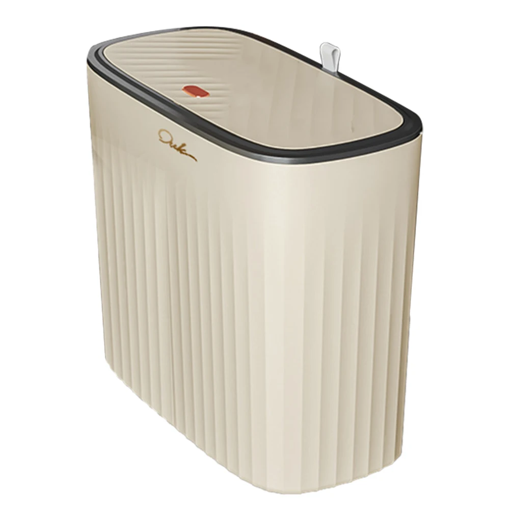 مقاوم للماء 12L PP سلة المهملات رائحة الحرة سلة المهملات الضيقة توفير المساحة الحمام تخزين دلو نوع الضغط للمنزل مكتب