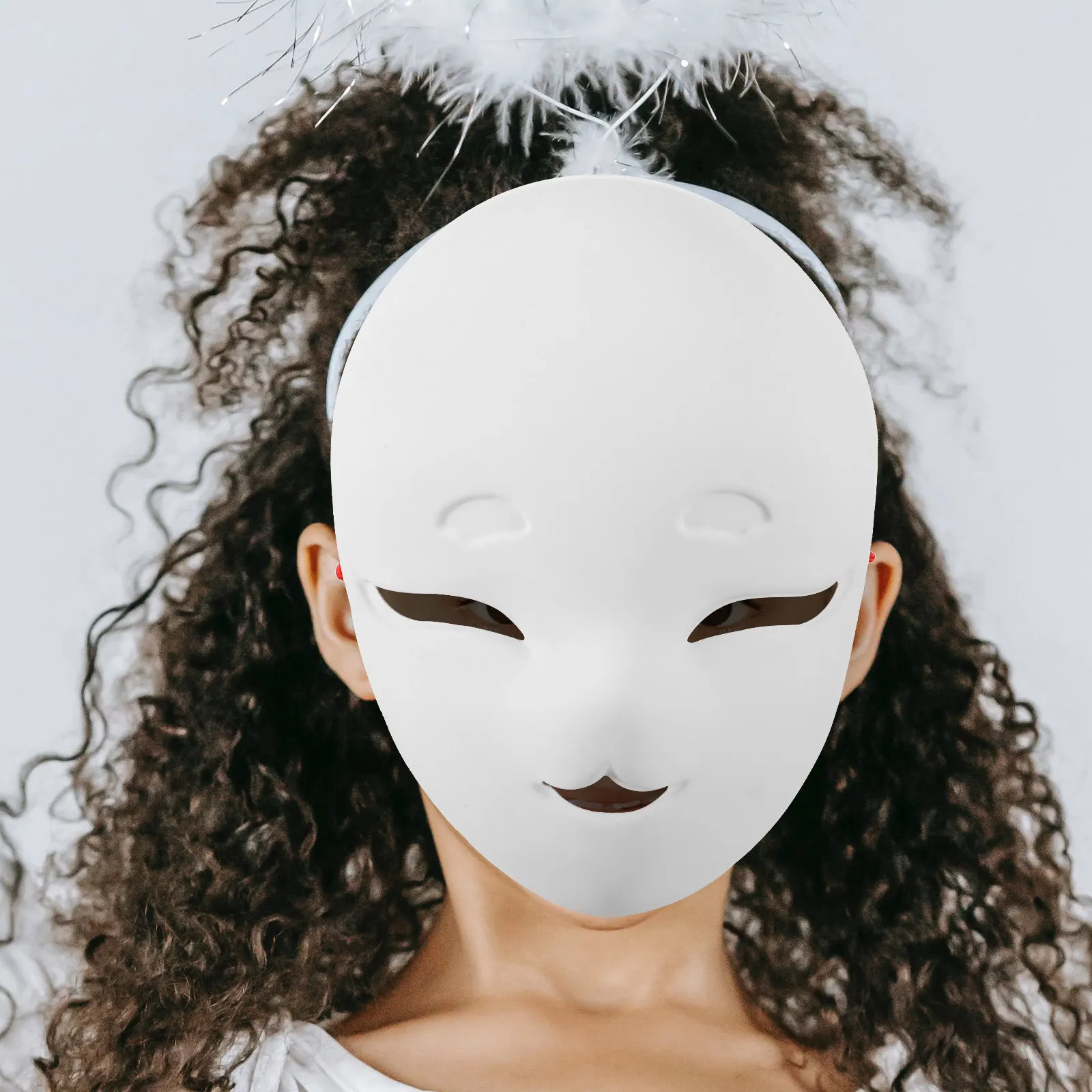 

Маска лисы из ПВХ для самостоятельной покраски, легкая и удобная, для косплея, Хэллоуина, маскарада, аксессуары