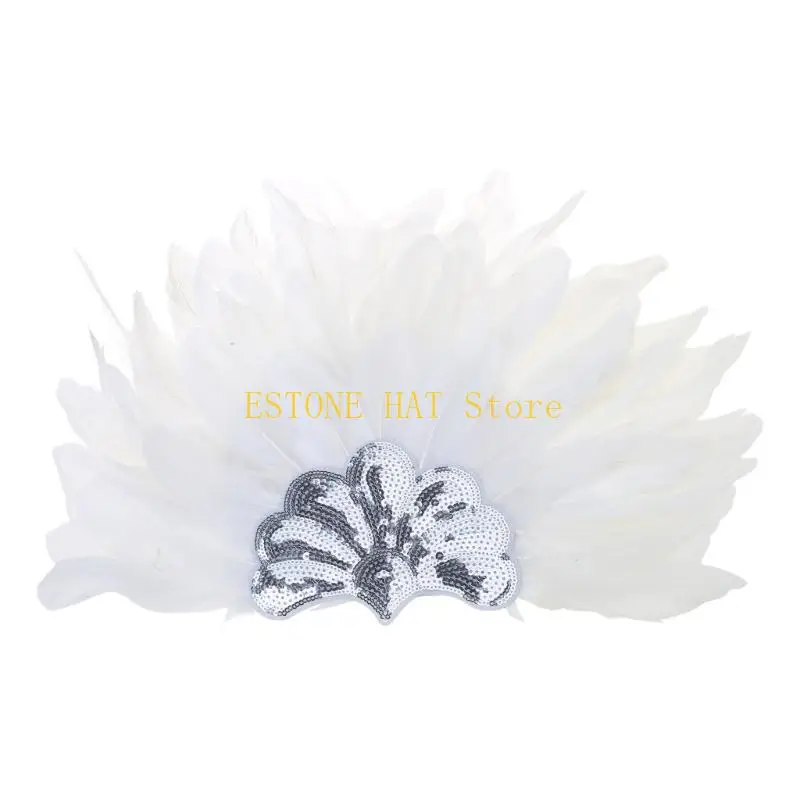49MF Mardi Gras HairBand Halloween Headband Headdress for Masquerade Makeup for Party Masquerade Roaring Flapper Cosplay