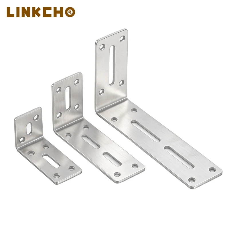 

LINKCHO 90 Degree Angle Bracket Corner Bracket Joint Fastener Cabinet Fixed Bracket Furniture Hardware for Desks Cabinets Board