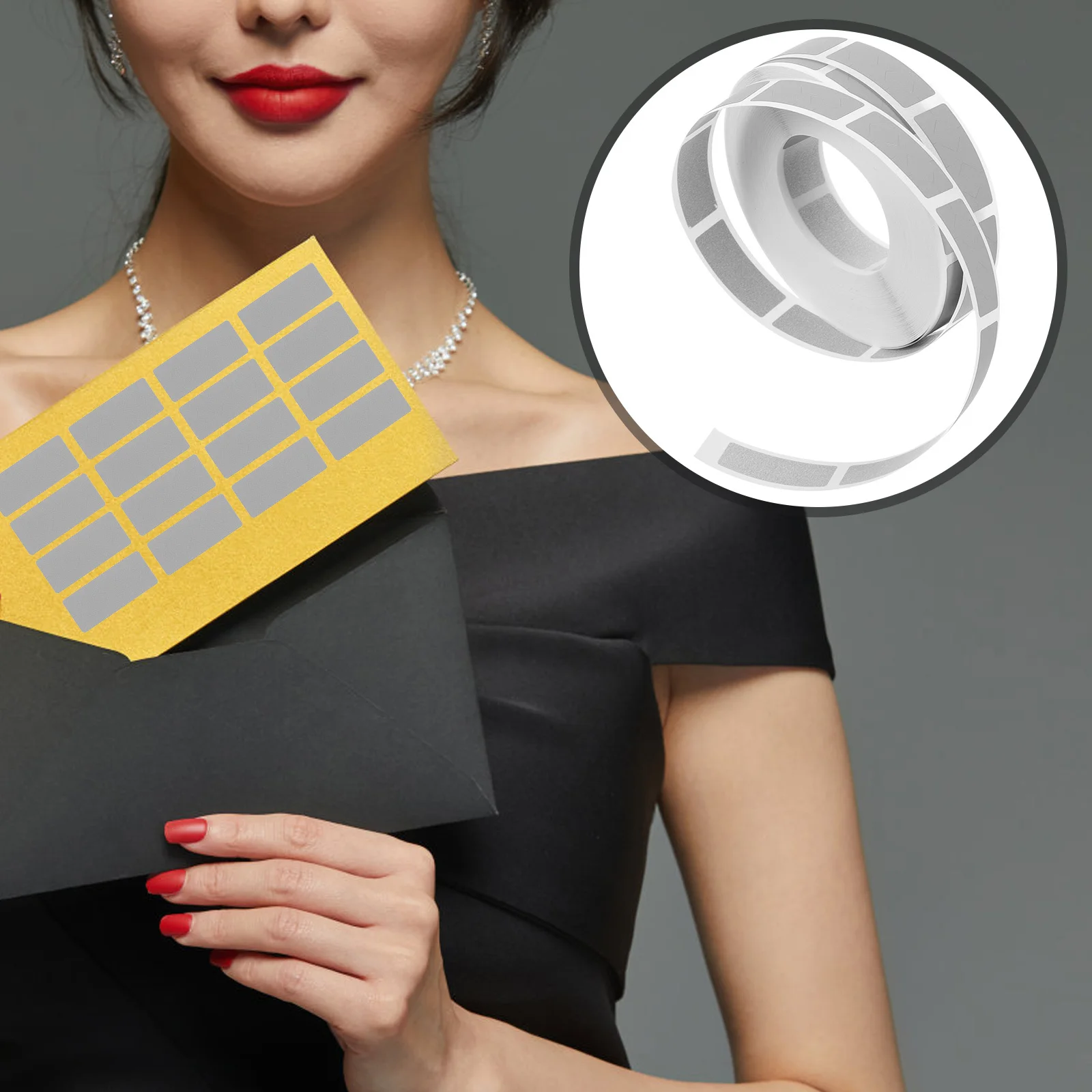 

1 Roll Silver Grey Scratch Off Coating Film Scratch Off Stickers Adhesive Labels for DIY Reward Cards Party Gift Decor