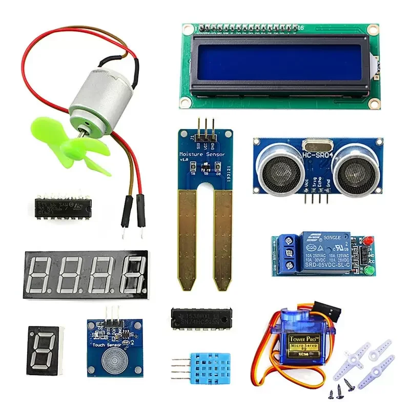 Beginner Kit for Arduino 33 Sensors Modules DHT11 RGB LED Resistor Breadboard Button Display 9G Servo 24 Lessons for Starter 4 P