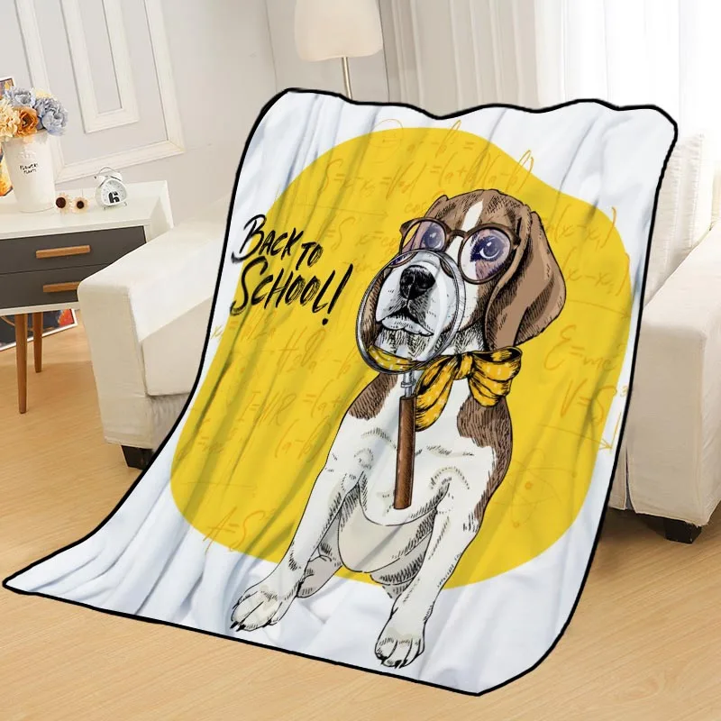 New Arrival Cartoon Puppy Pattern Blankets Printing Soft Nap Blanket On Home/Sofa/Office Portable Travel Cover Blanket