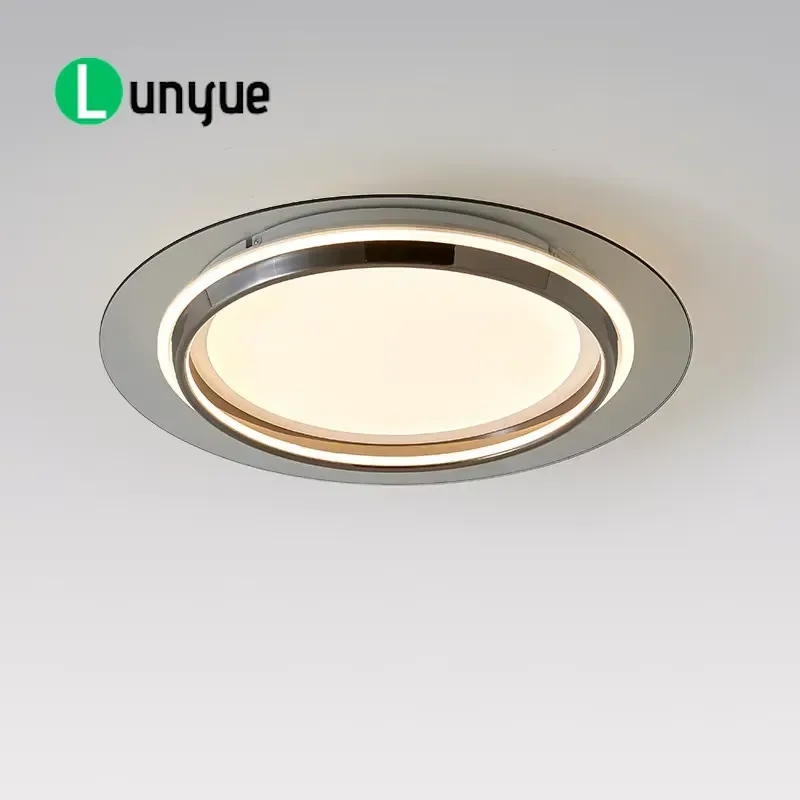 Modern Nordic French Style LED Ceiling Light High End IP54 Surface Mount Lamp for Master Bedroom Study Romantic Home Decor