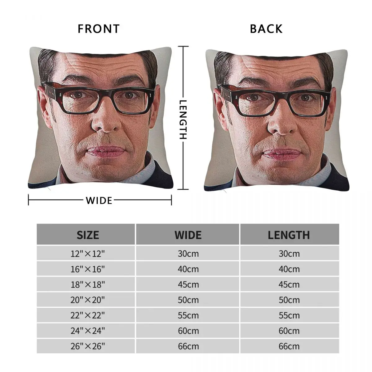 Richard Osman Square Pillowcase Polyester Linen Velvet Creative Zip Decor Car Cushion Cover Wholesale