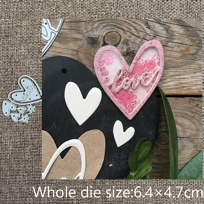 New Design Craft Metal stencil mold Cutting Die love heart decoration scrapbook die cuts Album Paper Card Craft Embossing