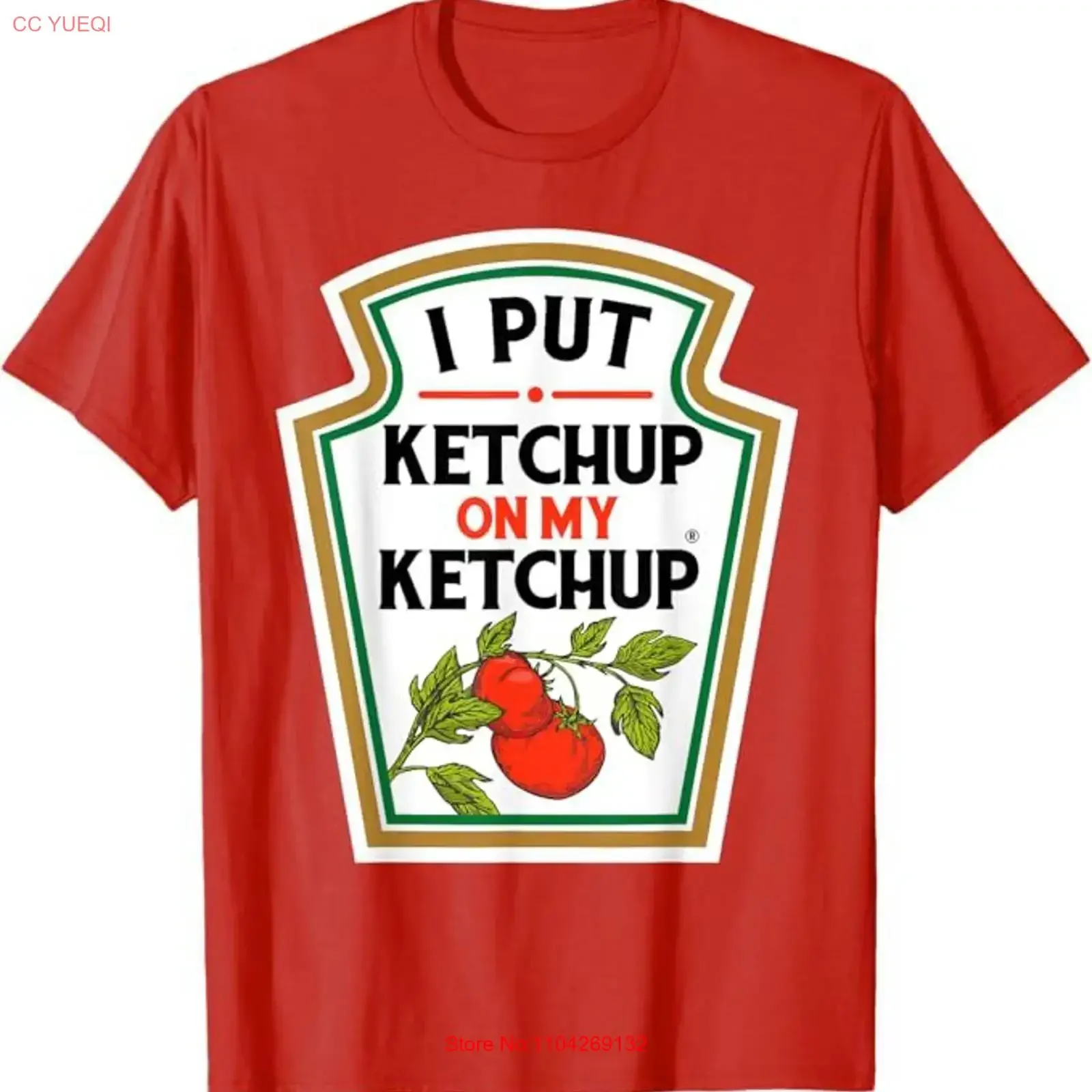 I Put Ketchup on My t shirt Tomato vintage Washed fashion Unisex Slightly Casual Soft Versatile Comfortable graphic homme