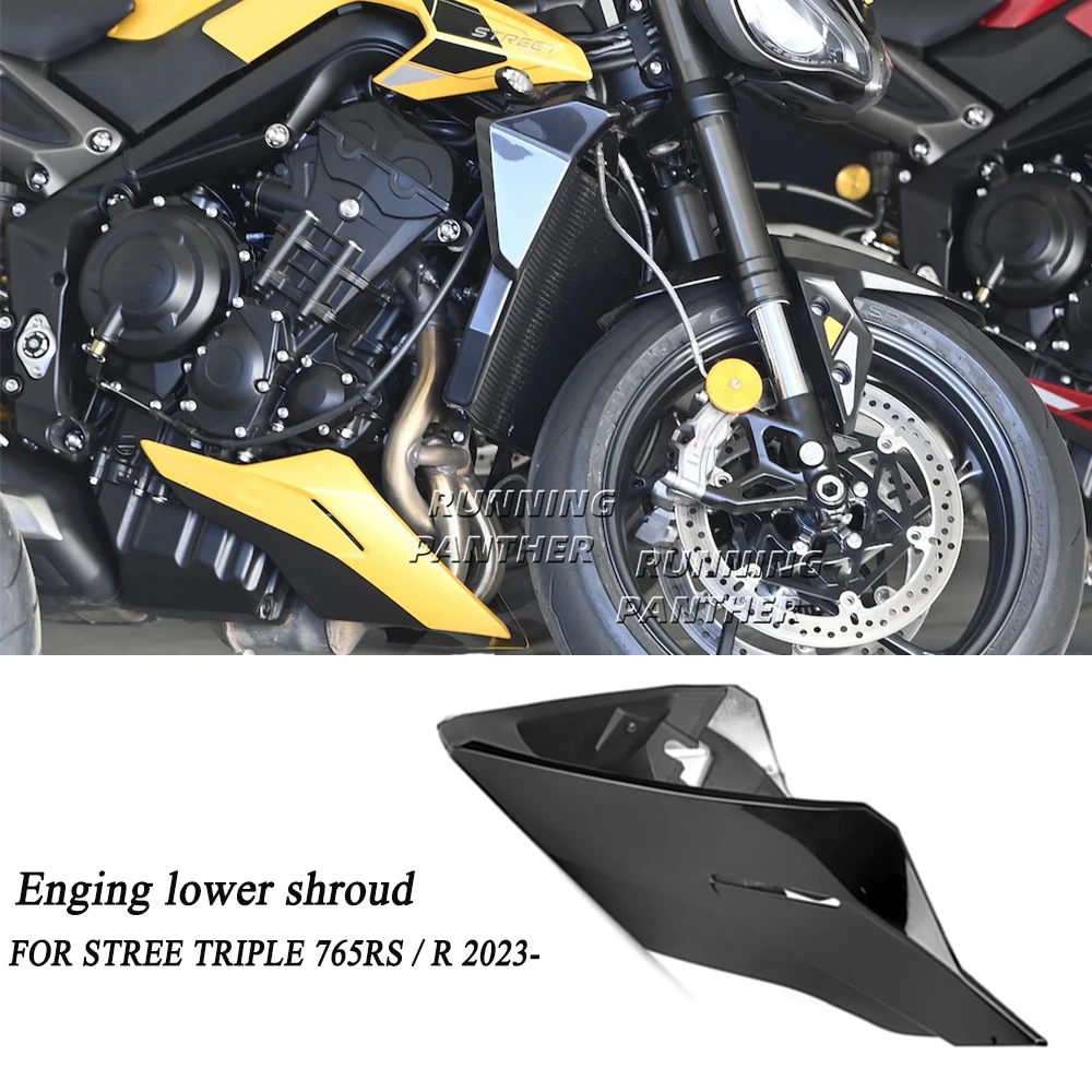 

Motorcycle Engine Lower Spoiler Body Bellypan Fairing Protector Guard Chassis Shield For Street Triple 765RS 765R 2023 2024