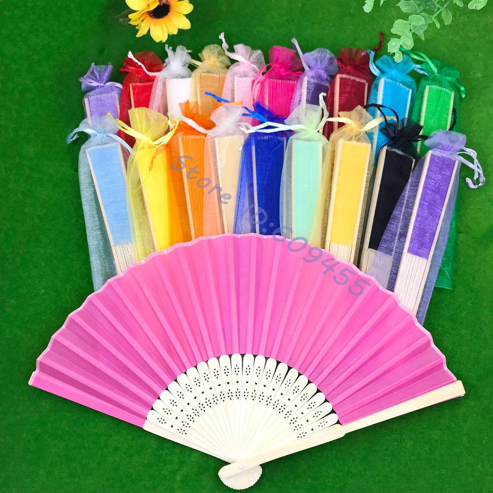 20/25PCS Wedding Fans,Customized Hand-held Fan,Folding Fans,Come With Organza Bag,Bridal Shower Favors,Birthdays,First Communion