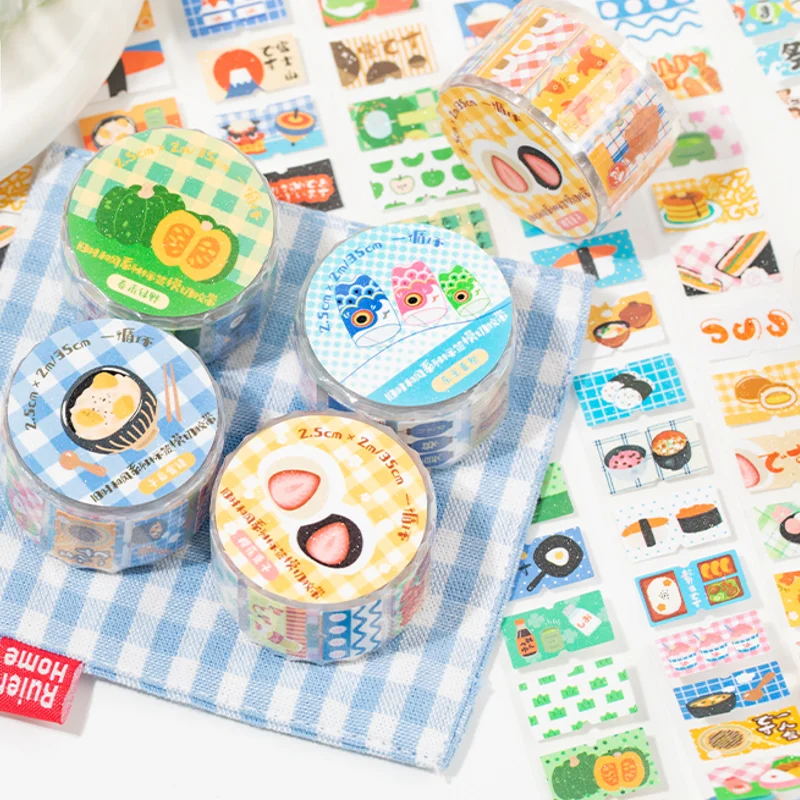 Mr.Paper Old Time Japanese Style Label Die Cut Tape scrapbooking washi tape DIY Handbook colourful tape Student Stationery Gift