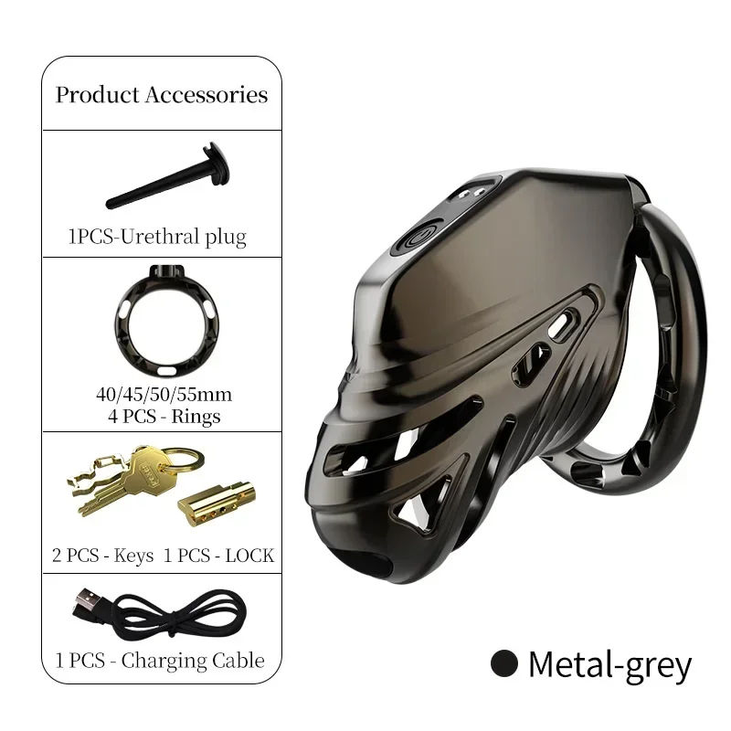 BUYBOOS التطبيق الذكي ذكر العفة قفص التحكم عن بعد صدمة كهربائية CB قفص الديك مع صوت الإحليل 4 حلقة الكبار الجنس لعب