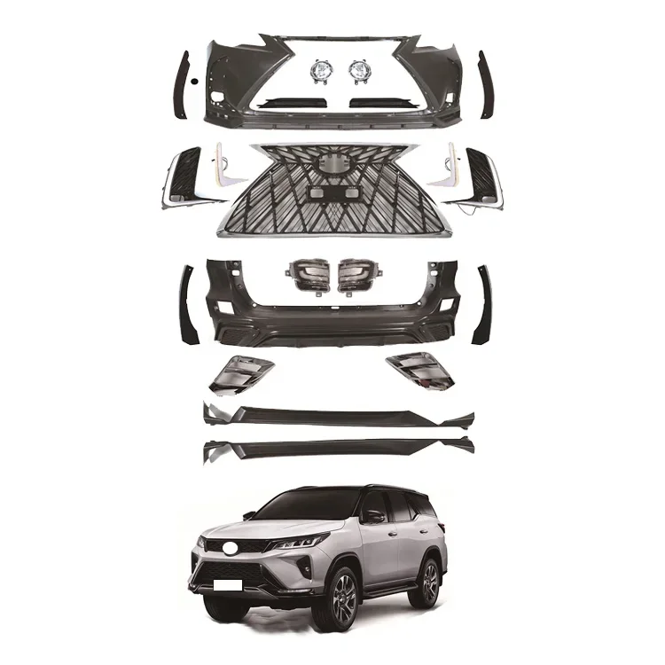 

Factory Sales Car accessories Body Kit For Toyota Fortuner 2016-2020 upgrade to Lexus Body Kits