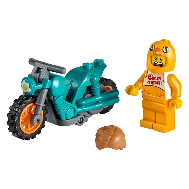 LEGO City 60310 Cute Chicken Stunt Motorcycle Boys And Girls Puzzle Building Blocks