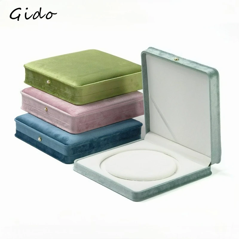 

Velvet Jewelry Box Necklace Gift Case for Women Elegant Mother's Day Present Wedding Ring Earring Storage Organizer