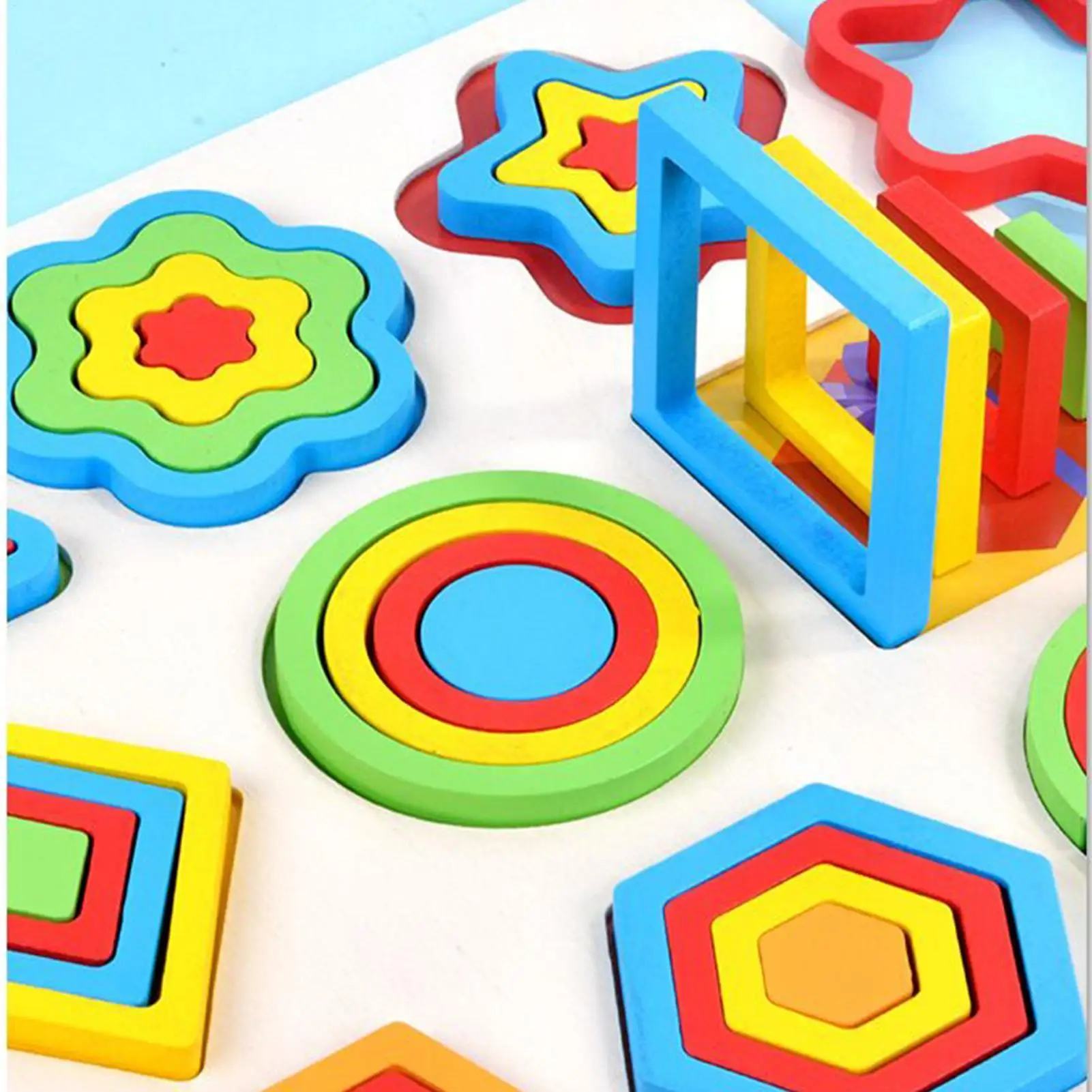 Puzzle pour bébés, jeux d'activités géométriques pour l'apprentissage, le développement, l'éducation préscolaire, les jardins d'enfants et les garçons