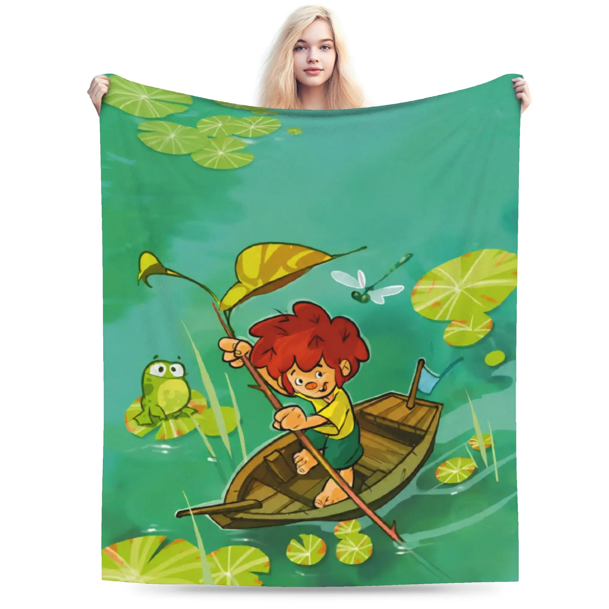 New Arrival Pumuckls drinks beer  Blankets Lightweight Thin Flannel  Relax Throw Blankets Machine Washable