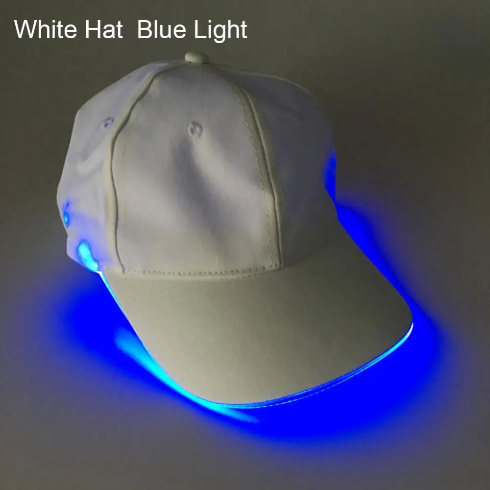 2024 Fashion Unisex Solid Color LED Luminous Baseball Hat Christmas Party Peaked Baseball Cap