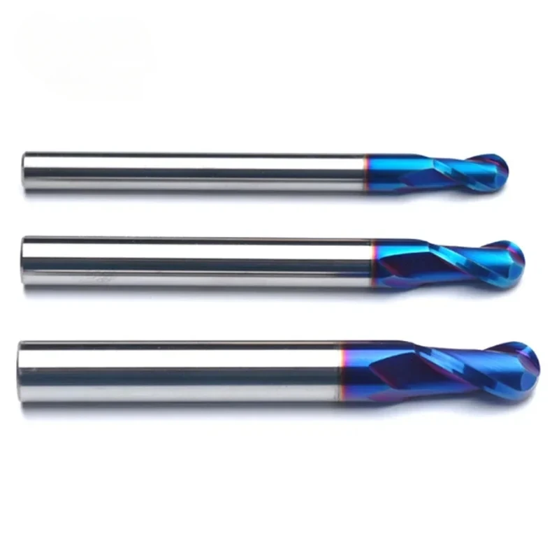 ใหม่ HRC65 องศา Ball Nose end Mill 1 มม.~ 6 มม.0.5 มม.1.5 มม.2 มม.4 มม.6 มม.แกนเครื่องตัดโลหะเครื่องมือ Shank เครื่องกลึง CNC