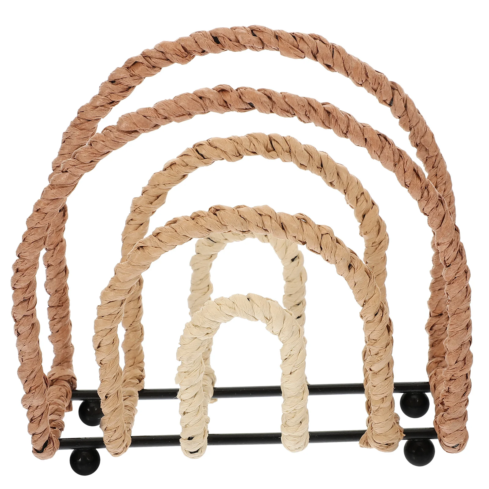 حامل مناديل حديد إبداعي مجوف حامل مناديل ورقية للمنزل والمكتب والمطبخ وطاولة الطعام ورف تخزين الأنسجة المزخرفة #6