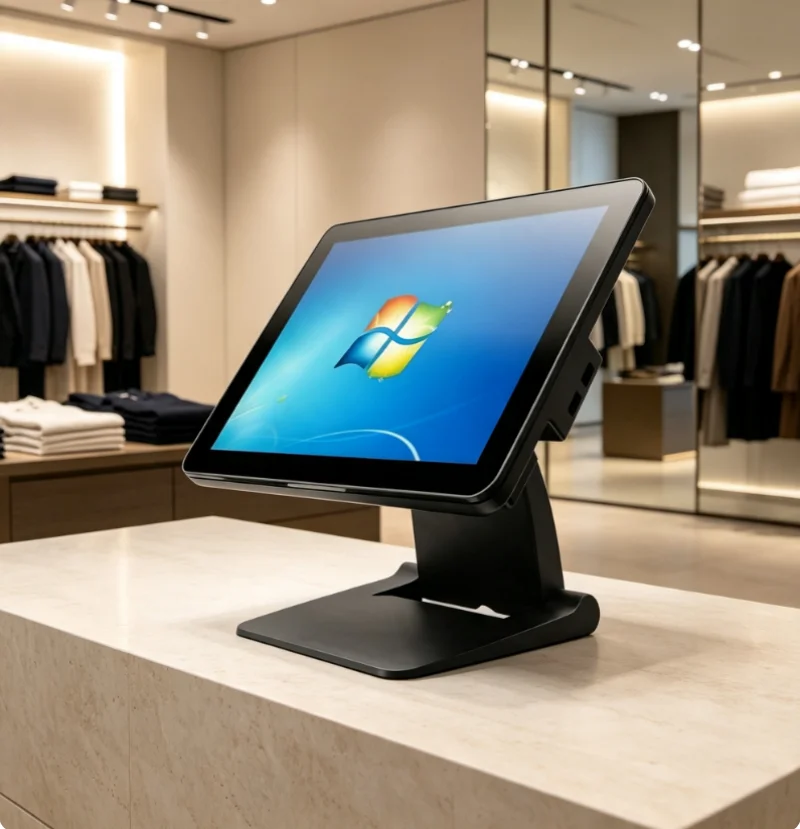 Point of Sale System 15.6 Inch Windows, I3 I5 Win10, Touch Screen, Cash Register, ECR Terminal for Restaurant, Office POS