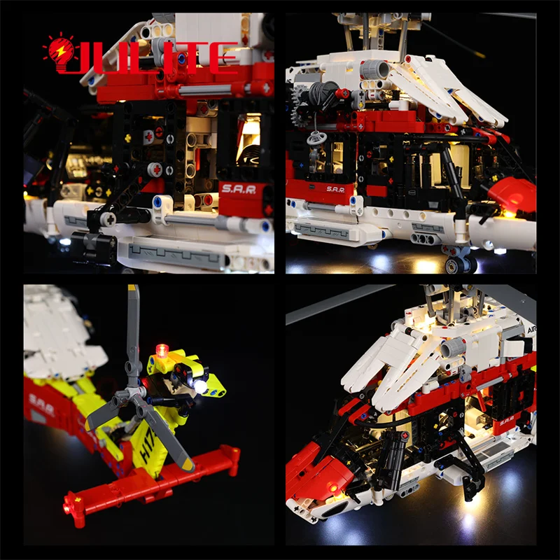 Kit de luz led bloco de construção para técnica 42145 airbus h175 resgate helicóptero (para não incluir o modelo) iluminação led acessórios diy