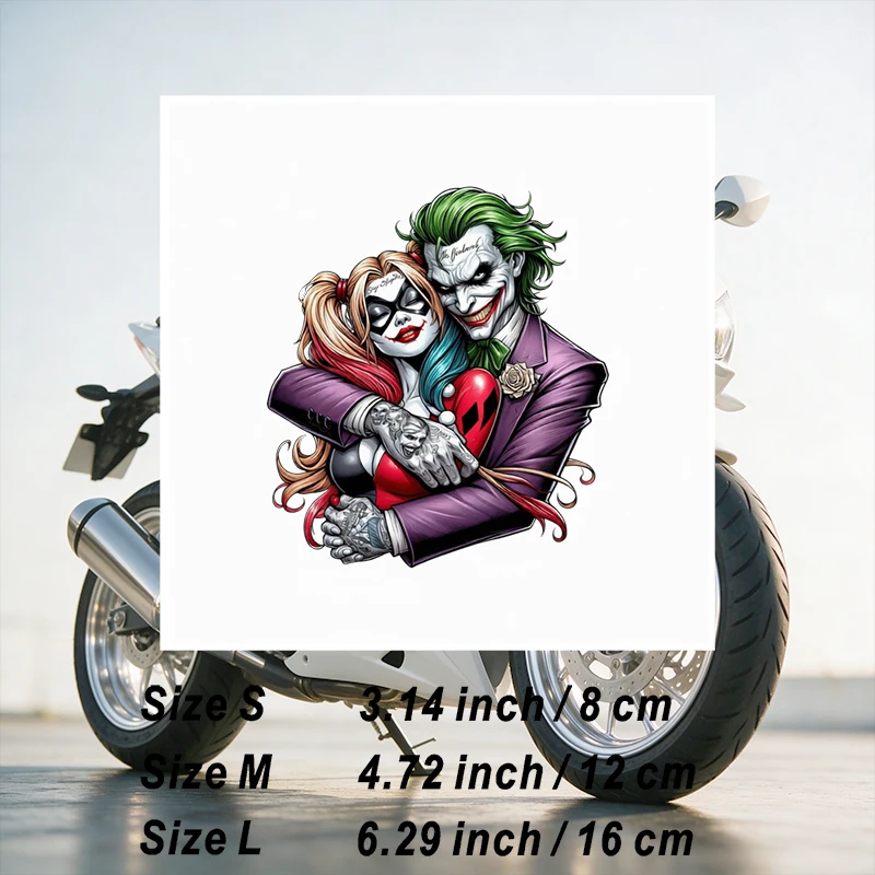 Car Stickers Cartoon Couple Art Vinyl Decal Waterproof Die Cut Scratch Resistant No Residue for Fuel Tank Gas Cap Auto Decor