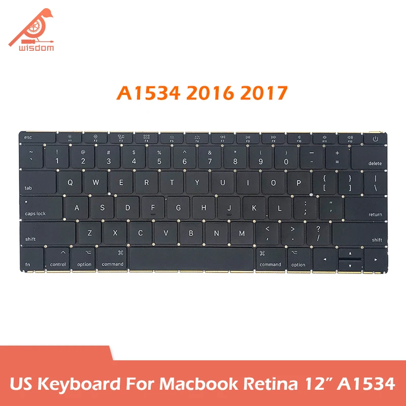 

Laptop A1534 US Layout Replacement Keyboard For Macbook Retina 12" A1534 2016 2017 Keyboards Replace EMC 2991 3099