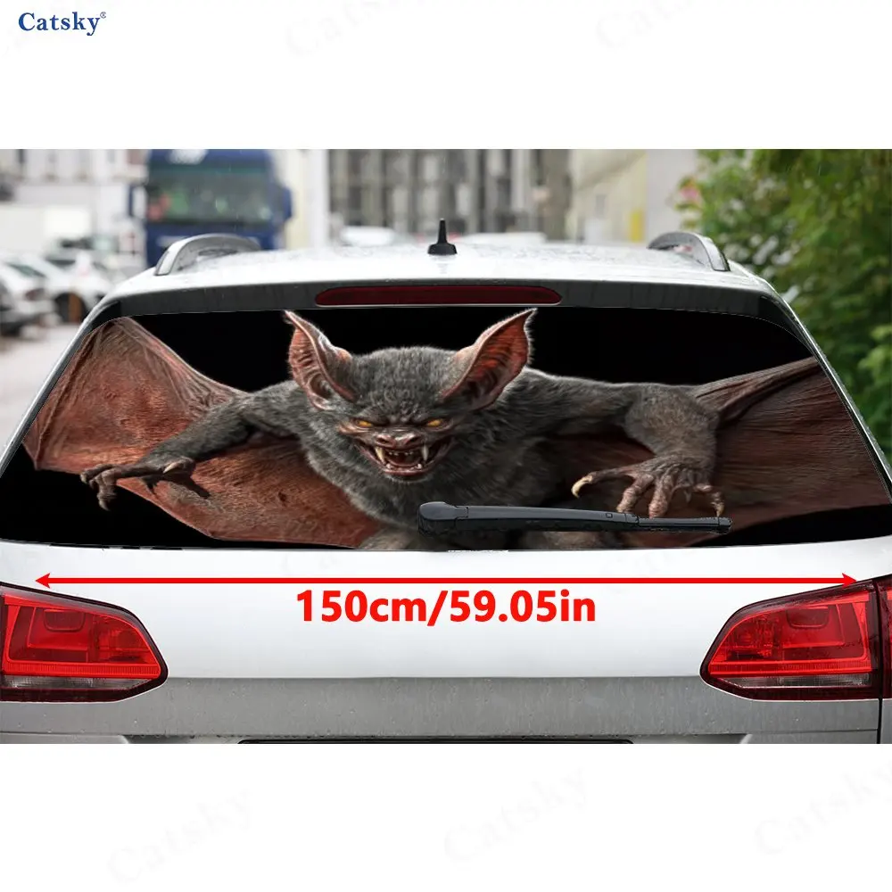 Ferocious Bat Demon PVC material self-adhesive waterproof car rear window sticker, easy to paste without falling off, waterproof
