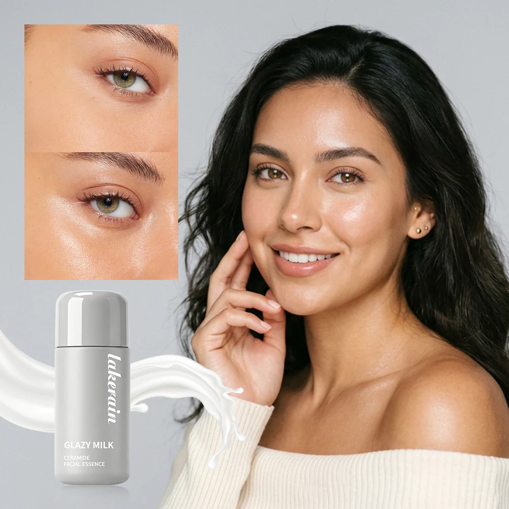 Ceramide Glazy Milk Essence Skin Barrier Repair Milky Serums Deep Hydration Glowing Complexion Lightweight Fast Absorbing Facial