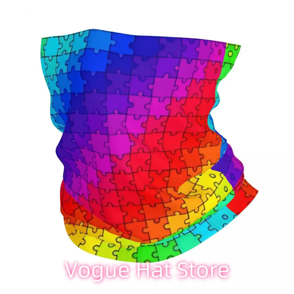 

Пазл Ретро повязка на голову шеи тонкий мужской женский походный шарф-труба лицо