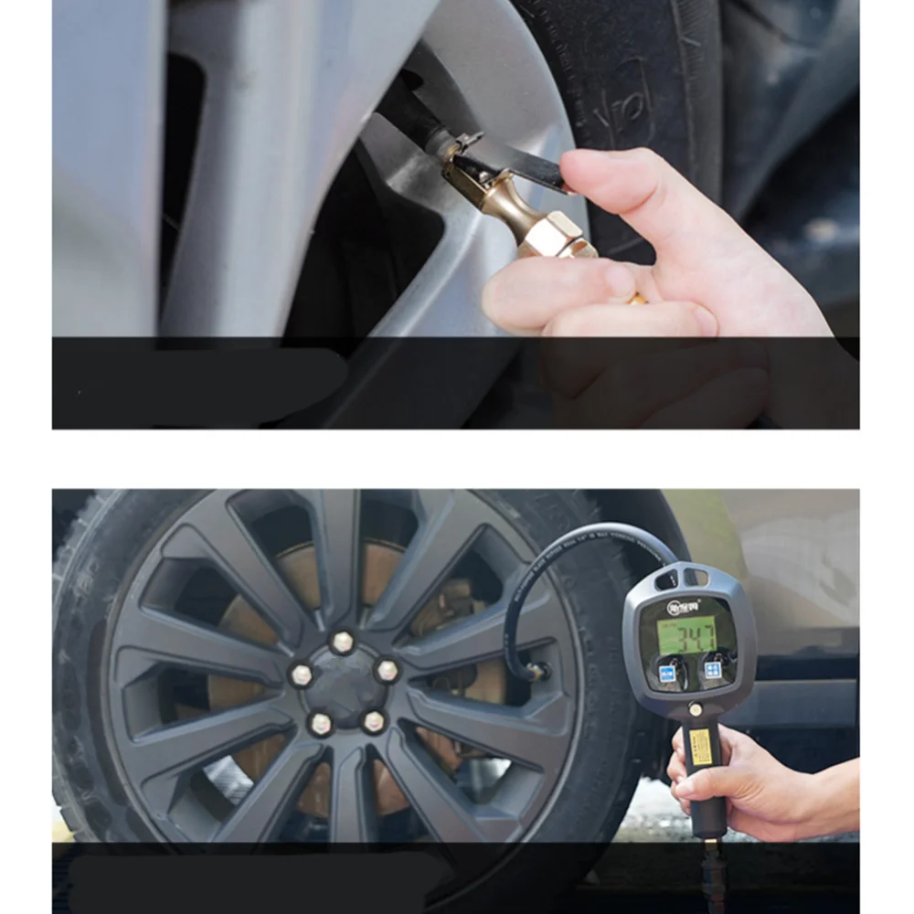 Digital Display Tire Pressure Gauge Car Tire Manometro High-precision Monitoring Inflation Gun Universal With Inflator Hose