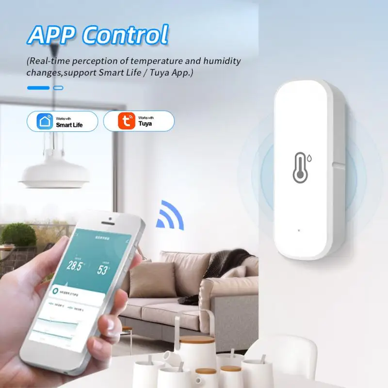 1PCS Zigbee 3.0 Wifi Temperature Humidity Sensor Tuya Smart Life Thermometer Hygrometer Detector Work With Alexa Google Home