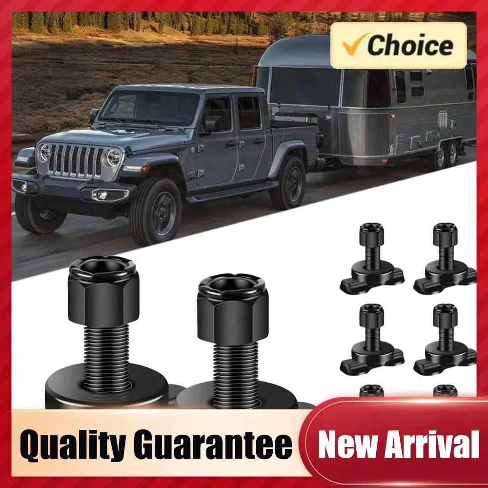 

8Pcs Heavy-Duty Bolt Down Anchor Points Steel Threaded Rail Stud Nut Bearing 6000 LBS for Truck Bed Trailer Cargo Control Pickup