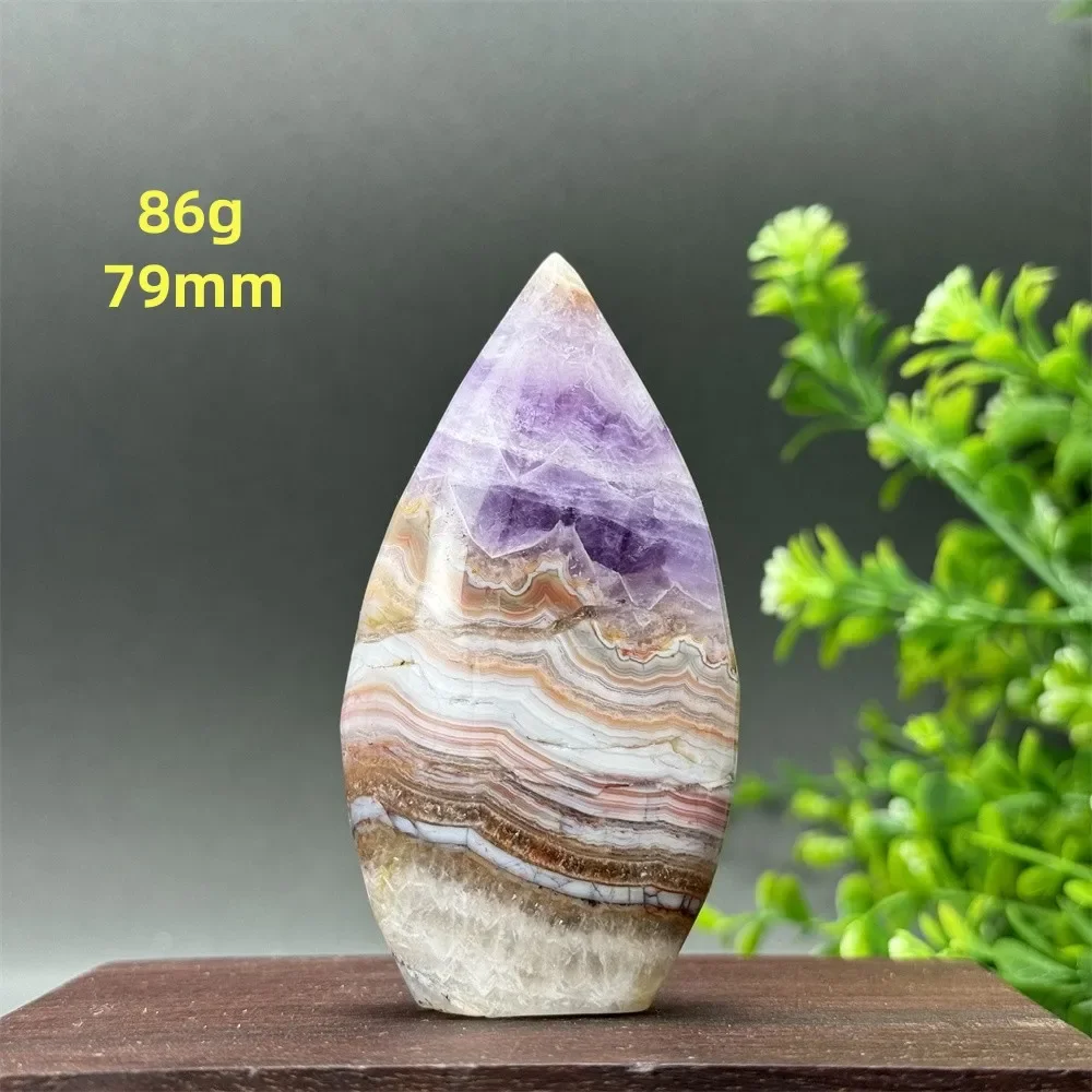 Natural Gemstone Agate Amethyst Free Form Torch Home Decor Gift Witchcraft Altar Reiki Energy Meditation Healing