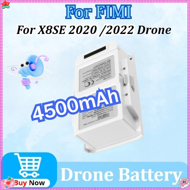 

New DC02A5 4500mAh Lipo Intelligent Flight Batterys Replacement for FIMI X8SE 2020 /2022 Drone X8 Series Battery Accessories