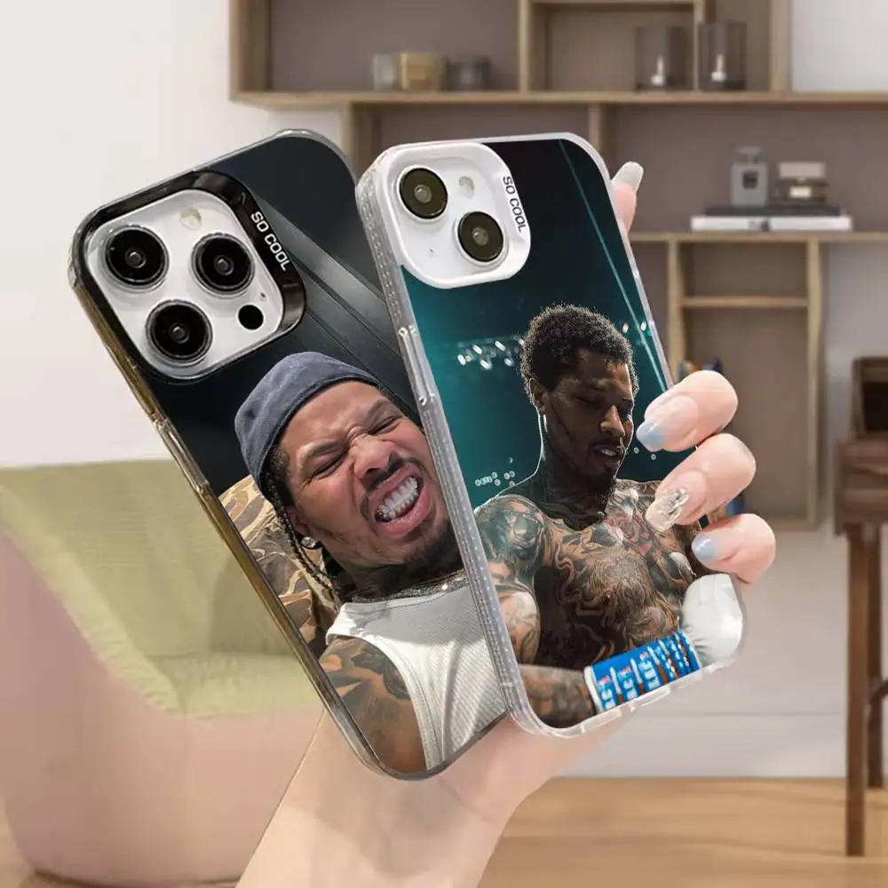 

G-Gervonta Boxer D-Davis Phone Case For iPhone 16,15,14,13,12,11,Mini,Pro,MAX,plus,Black Matte Shockproof Cover