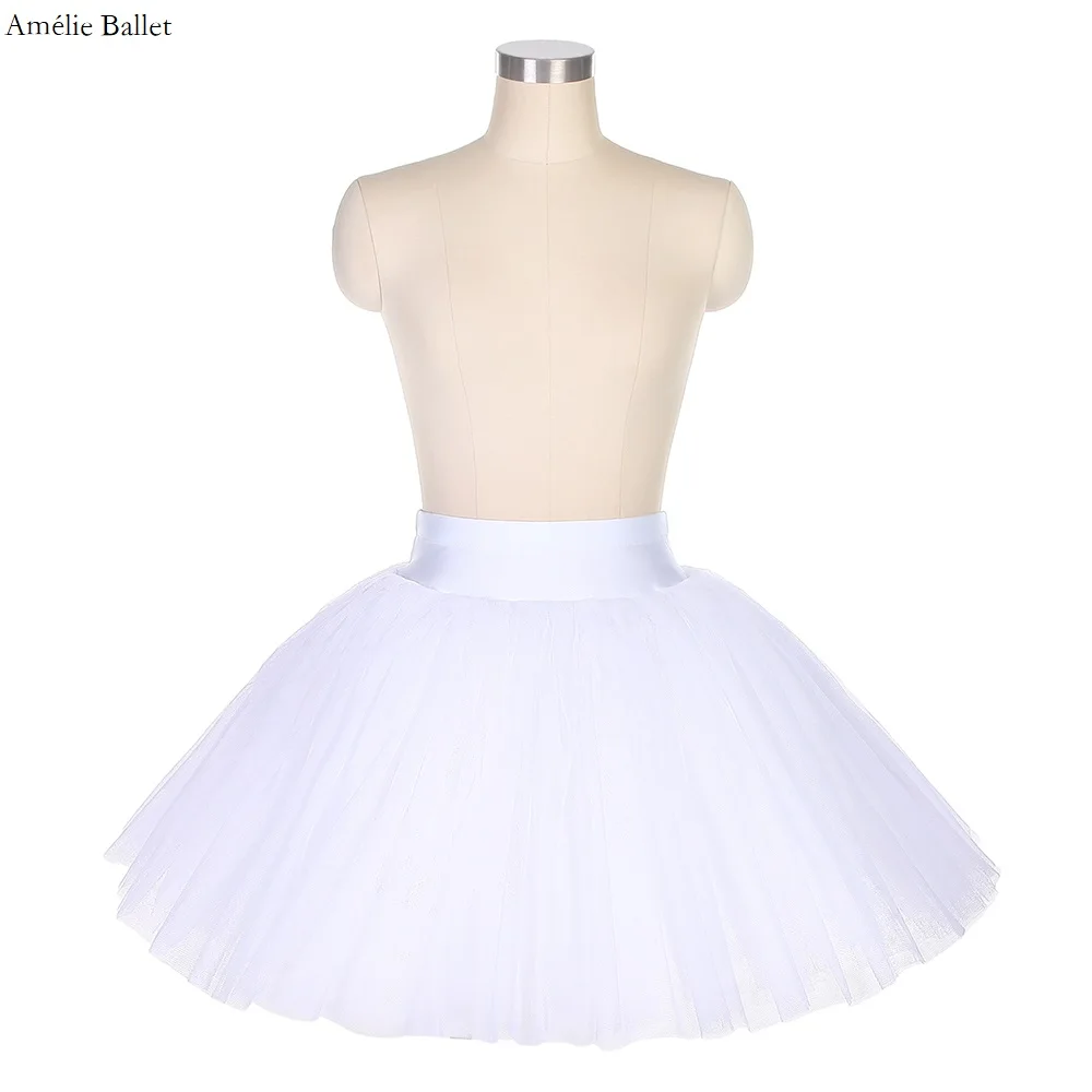 BLL056 Tutu plissé blanc/noir pour danse de Ballet demi-jupe Tutu enfant et adulte Costumes Tutu de danse de Ballet Tutus en Tulle rigide