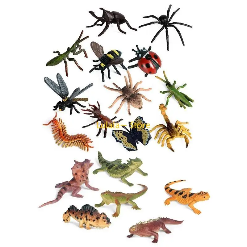 

Y4QA 18 шт. модель фигурка насекомого яркая фигурка для изучения природы и науки, реквизит для розыгрыша, витрина, класс игрушка