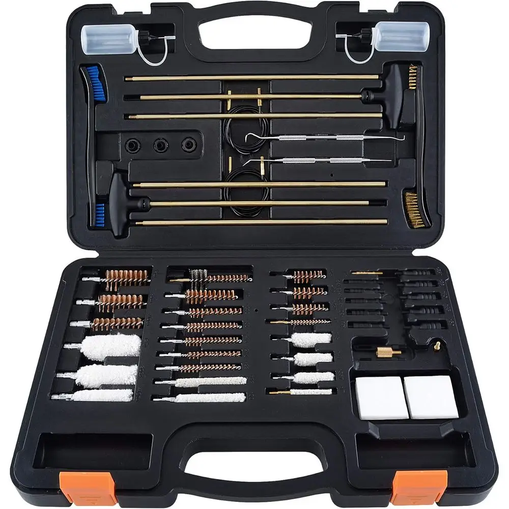 

Набор для чистки оружия Unil: комплект для чистки ружей и пистолетов с легким и удобным органайзером для переноски, принадлежности для чистки оружия