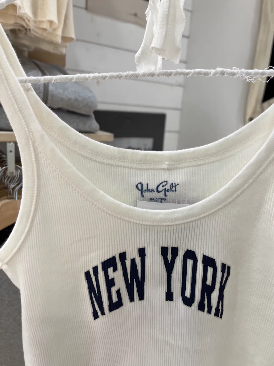 New York Letter Print Vintage Tank Top Woman Summer Sleeveless Soft Y2k Cotton Vest 2024 Female Casual Streetwear Chic Crop Tops