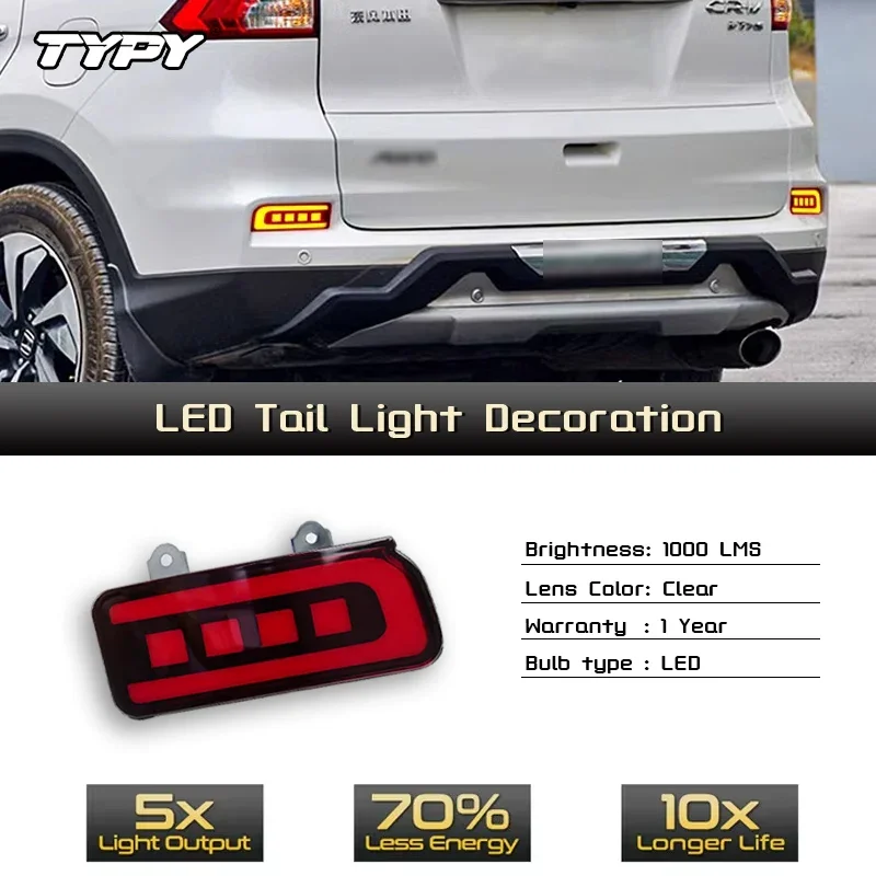 

TYPY Car Rear Bumper Light Assembly For Honda CRV CR-V 2015 2016 High Brightness LED Brake Tail Lamp Turn Signal Lamp