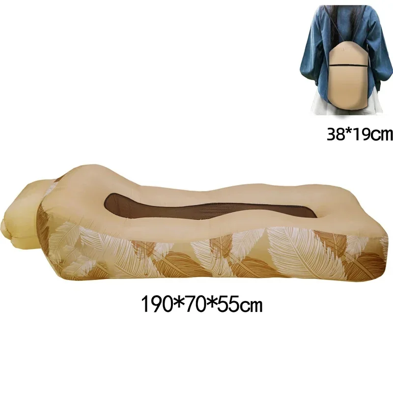 Aufblasbares Schlafsofa zum Schlafen, Doppelmatratze, ultraleichte Sitze, Luft-Selbststausfall-Ausflüge, Bett, Campingzubehör, Widesea-Kissen – Detail 20